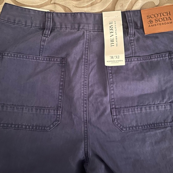 Scotch & Soda The Verve Utility work pants Men Size 31x32 Blue color, NWT - Picture 14 of 16
